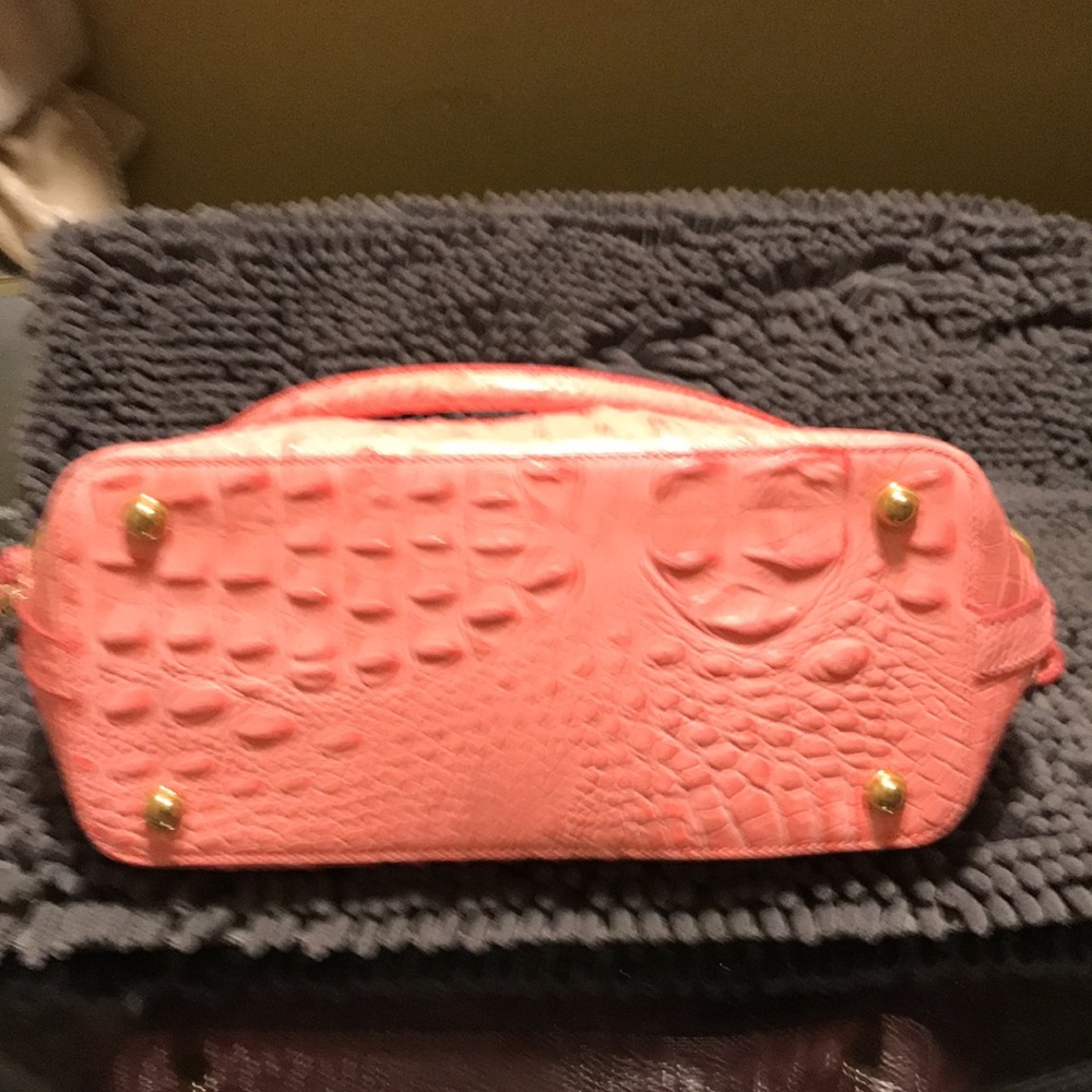 Brahmin Pink Embossed Croc Leather Shoulder Bag - Picture 5 of 10